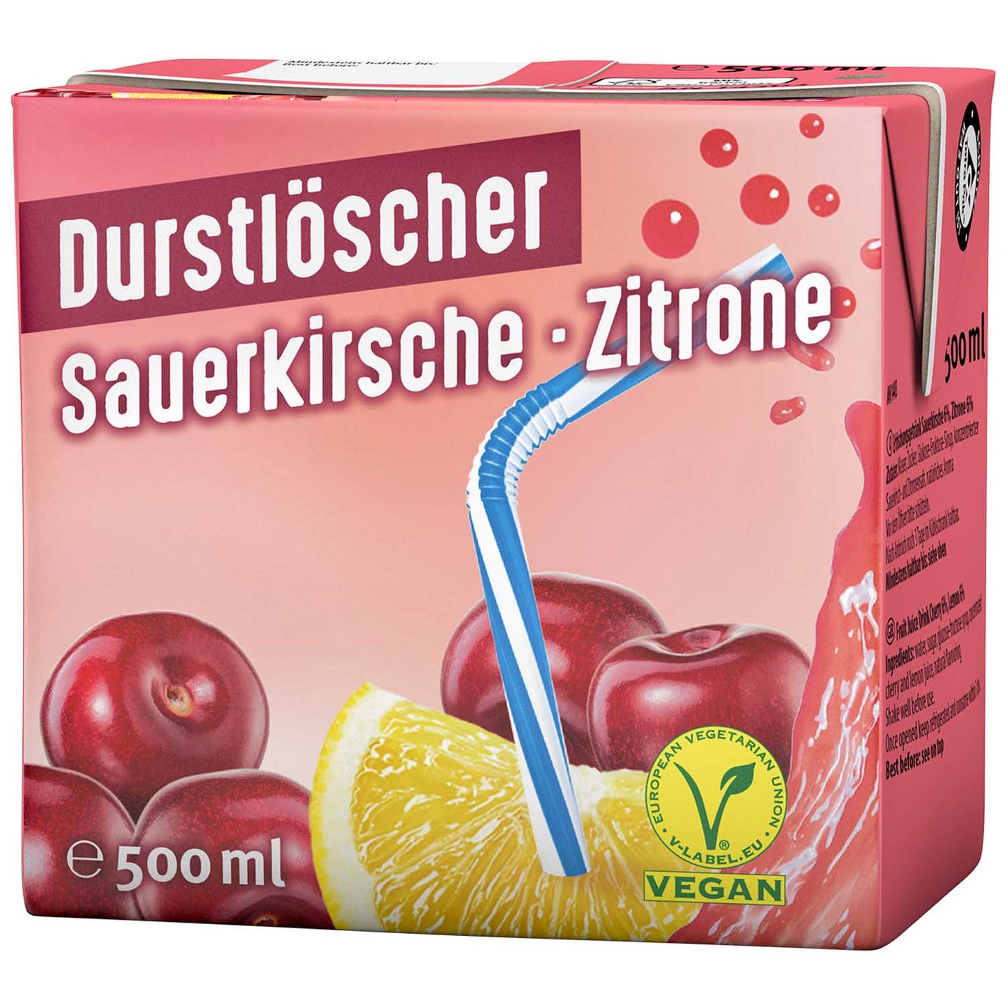 Durstlöscher Sauerkirsche-Zitrone 500ml 12 x500 ML