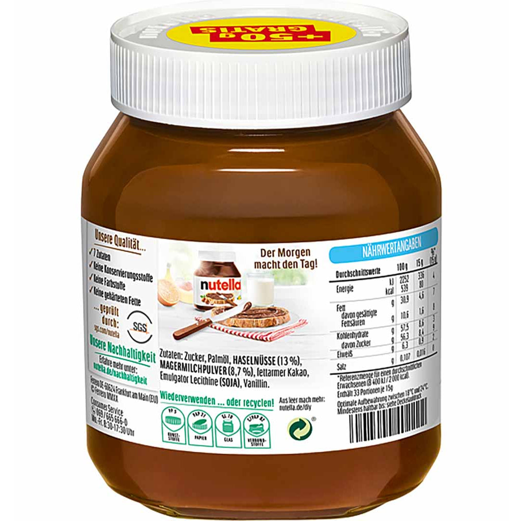 Produktinformationen "Nutella Brotaufstrich im Glas
