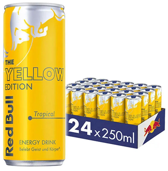 RED BULL ENERGY DRINK TROPICAL (YELLOW EDITION) ZZGL. PFAND 250ml Dose