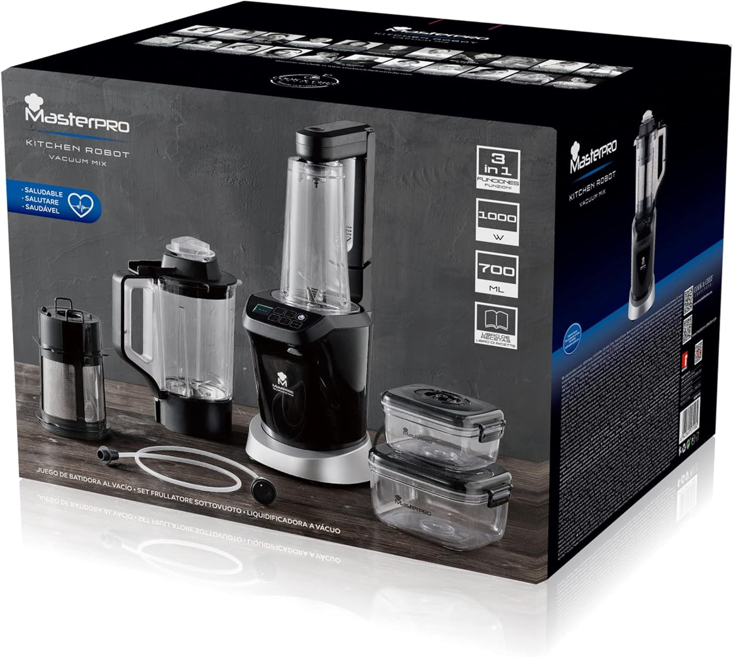 VACUUM BLENDER SET 1000W 1.5L WHITE 3 in 1