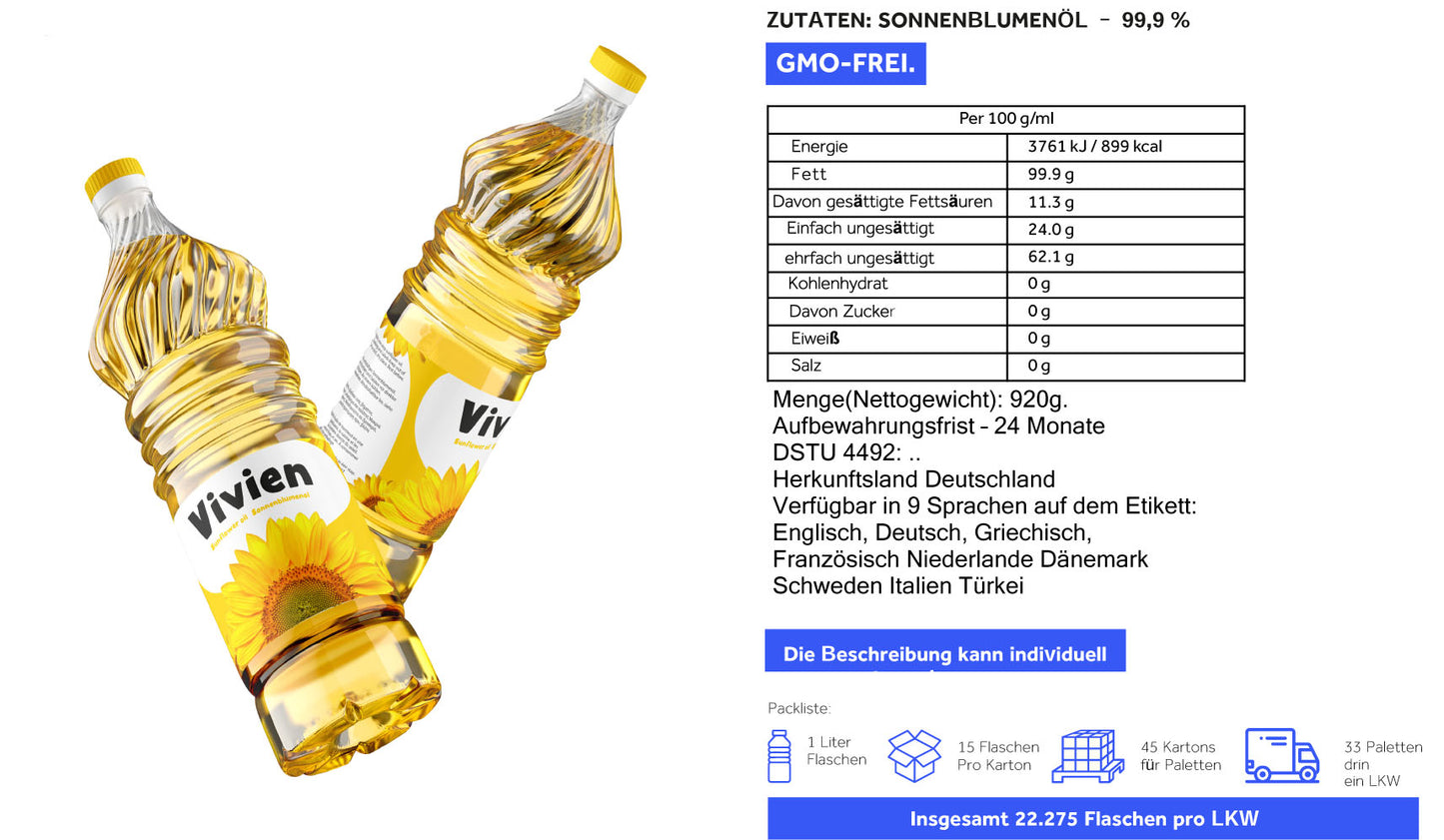 Vivien Sonnenblumenöl 1L